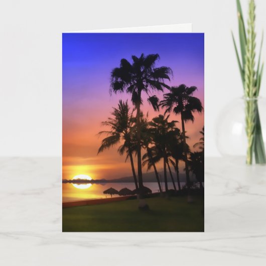 Carte Paradise Tropical Birthday Card (Devant)