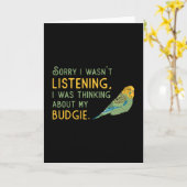 Carte Parakeet Lover À propos de My Budgie Budgerigar Bu (Fleur jaune)