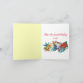 Carte Parakeets, Joyeux anniversaire (Intérieur)