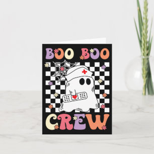 Carte Paramètre Emt Ems super Boo Boo Crew Nurse Ghost