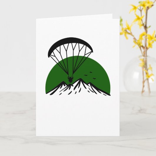 Carte Paramotor Retro Vintage (Fleur jaune)