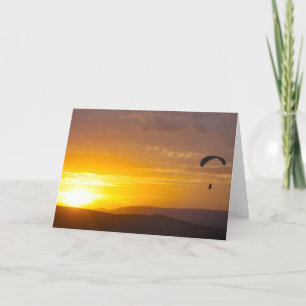 Carte Parapente au coucher du soleil