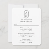 Carte Paraphes d'arc moderne multi événements mariage RS (Devant)