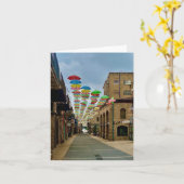 Carte Parapluie arc-en-ciel (Fleur jaune)