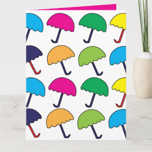 Carte Parapluie coloré
