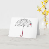 Carte Parapluie d'amour (Fleur jaune)