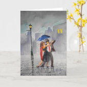 CARTE PARAPLUIE DE COUPLES DE DANSE (Fleur jaune)