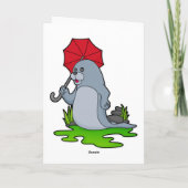 Carte Parapluie de phoque pluvieux (Dos)
