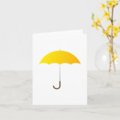 Carte Parapluie jaune (Fleur jaune)