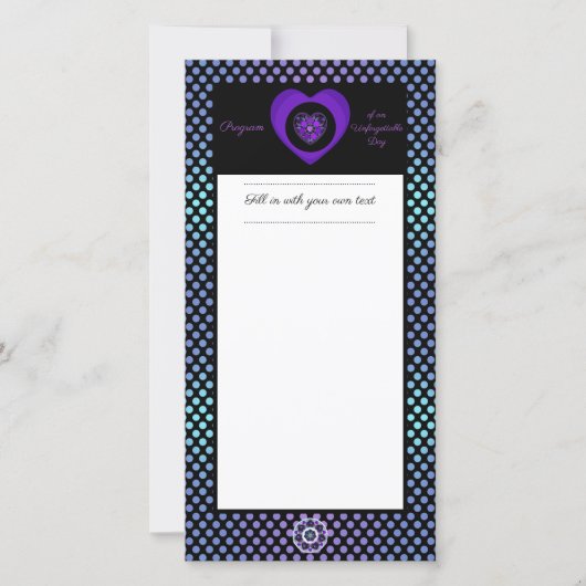 Carte Parapluie violet & coeurs .7 (Devant)