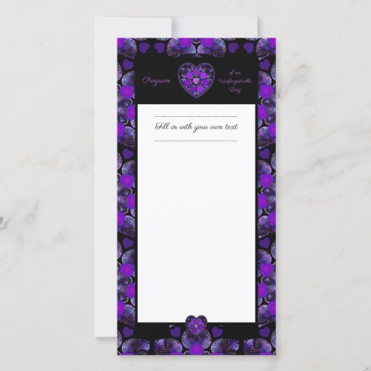 Carte Parapluie violet & coeurs .7 (Devant)