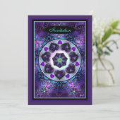 Carte Parapluie violet & coeurs .7 (Debout devant)