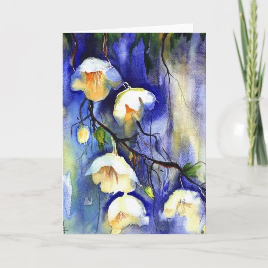 Carte parapluies blancs bleus du ciel (Devant)