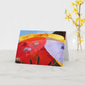 Carte Parapluies chinois (Fleur jaune)