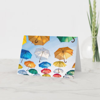 Carte Parapluies dans le Sky Greeting Card