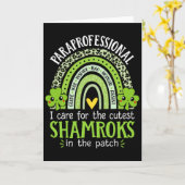 Carte Paraprofessionnel plus mignons trèfles enseignant (Fleur jaune)