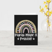 Carte Paras Léopard Arc-en-Ciel Rendent Cela Possible Pa (Fleur jaune)