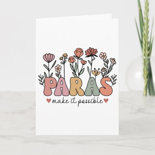 Carte Paras rendent cela possible enseignant Wildflower (Devant)