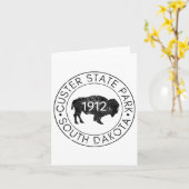 Carte Parc d'état de Custer Dakota du Sud Buffalo Randon (Fleur jaune)