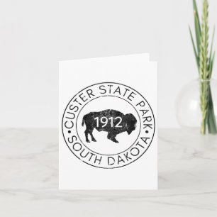 Carte Parc d'état de Custer Dakota du Sud Buffalo Randon