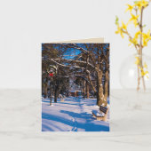 Carte Parc d'hiver couvert de neige au Canada (Fleur jaune)