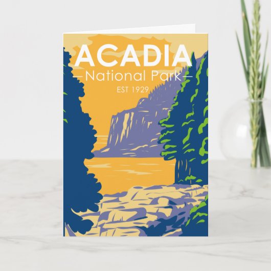 Carte Parc national Acadia Bar Harbour Ocean Path (Devant)