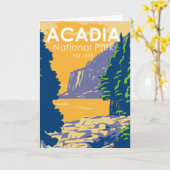 Carte Parc national Acadia Bar Harbour Ocean Path (Fleur jaune)