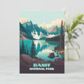 Carte Parc national Banff Moraine Lac Retro (Debout devant)