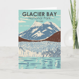 Carte Parc national de Glacier Bay Alaska Vintage