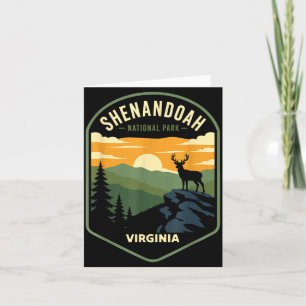 Carte Parc national de Shenandoah Virginie conception vi
