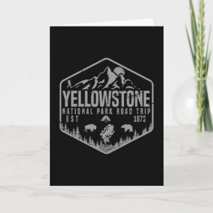 Carte Parc national de Yellowstone Souvenir Randonnée Fa