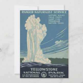 Carte Parc national de Yellowstone Vieux fidèles