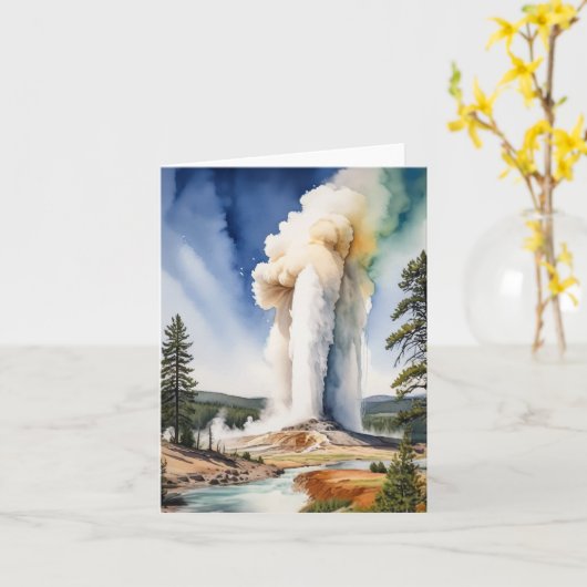 Carte Parc national de Yellowstone Vieux salut fidèle (Fleur jaune)