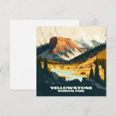 Carte Parc national de Yellowstone Wyoming Mounts Rétro (Devant / Derrière)