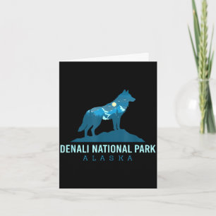 Carte parc national denali alaska loup montagne