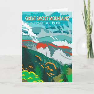 Carte Parc national des Great Smoky Mountains Vintage