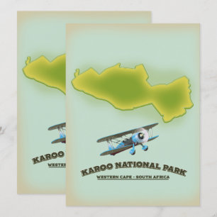 Carte Parc national du Karoo Cap-Occidental Afrique du S