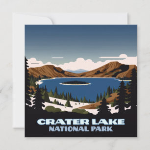 Carte Parc national du lac Crater Oregon Neige