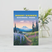 Carte Parc national du Mont Rainier Washington Retro (Debout devant)