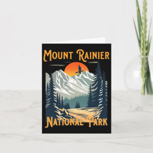 Carte Parc national du Mont-vintage-Rainier Souvenir Hik