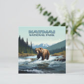 Carte Parc national Katmai Alaska Bear Brooks (Debout devant)