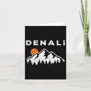 Carte Parc national Retro Denali Montagnes Alask Vintage
