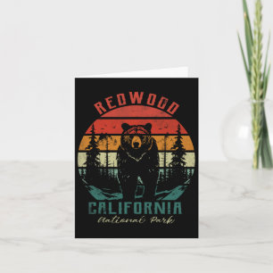 Carte Parc National Retro Vintage Redwood Pour Enfants R