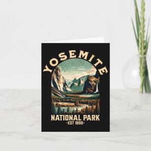 Carte Parc national rétro Yosemite États-Unis Randonnée 