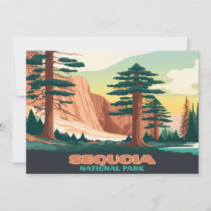 Carte Parc national Sequoia Arbres Montagnes