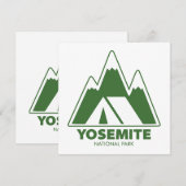 Carte Parc national Yosemite Montagnes Camping (Devant / Derrière)