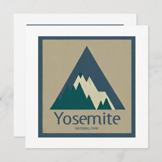 Carte Parc national Yosemite Rustique (Devant / Derrière)
