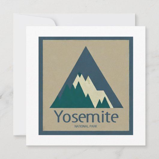 Carte Parc national Yosemite Rustique (Devant)