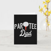 Carte Parc Tee Papa Funny Partee Golf Pun (Fleur jaune)