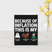 Carte Parce Que Dû À L'Inflation Halloween Thanksgiving  (Fleur jaune)